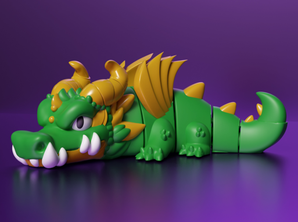 Dragon articulé émeraude Flexi