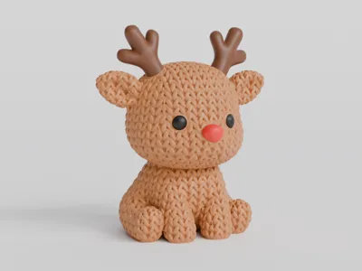 Renne Tricoté Noël