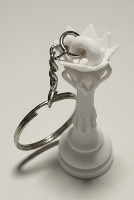 Porte-clés Dame édition florale